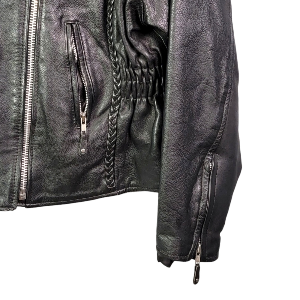 Leather Vintage 80's Biker Motorcycle Bikercore Rock N Roll Negan Jacket XXL - Picture 6 of 13